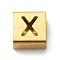 Ion Plating(IP) 304 Stainless Steel Square Slide Charms, Golden, Letter X, 9x8x4mm, Hole: 3.5x8.5mm