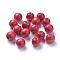 Dyed Natural Wood Beads, Round, Lead Free, Red, 16x15mm, Hole: 4mm, about 800pcs/1000g