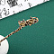 Cute Cat Cellulose Acetate Hair Sticks, with Rhinestones, Hair Accessories for Women & Girls, Camel, 17.7x7.2x2.5cm