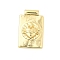 Brass Pendants, Rectangle Charms, Cadmium Free & Lead Free, Rack Plating, Long-Lasting Plated, Real 18K Gold Plated, Heart, 18.5x11.5x3.5mm, Hole: 1.4mm