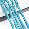 Synthetic Turquoise Beads Strands, Round, Turquoise, 4mm, Hole: 1mm, about 90pcs/strand