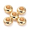 Brass Beads, Long-Lasting Plated, Rondelle, Real 24K Gold Plated, 3.8x1.6mm, Hole: 1.6mm