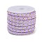Faux Suede Cord, with Golden Tone Alloy Rivet, For Punk Rock Jewelry Making, Lilac, 5x2.5mm, about 5.46 yards(5m)/roll