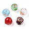 Luminous Handmade Gold Sand Lampwork Beads, Glow in the Dark, Round, Mixed Color, 12x11.5mm, Hole: 1.5mm