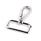 Alloy Swivel Clasps, Shoulder Strap Buckle, Platinum, 50x39mm