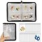Transparent PVC Jewelry Organizer Storage Zipper Bags, 10-Page Jewelry Storage Album, with 80Pcs PVC Anti Oxidation Zip Lock Bags, Black, 25x18cm