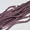 Faceted Rondelle Glass Beads Strands, Old Rose, 3.5x2.5~3mm, Hole: 0.8mm, about 125~128pcs/strand, 13.7~14.1 inch(35~36cm)