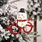 Snowman Plastic Glasses, with Glitter Powder, White, 130x140x30mm
