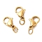 Ion Plating(IP) 304 Stainless Steel Lobster Claw Clasps, 201 Stainless Steel Jump Ring, Parrot Trigger Clasps, Real 18K Gold Plated, 11x7x3.5mm, Hole: 1.2mm