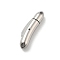 304 Stainless Steel Bayaonet Clasps, Tube, Stainless Steel Color, 28.5x6x8mm, Hole: 1.6mm