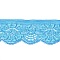 Lace Trim, Polyester Silk Elastic Ribbon, For Sewing Decoration, Blue, 1 inch(25mm)