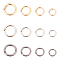 Alloy Spring Gate Ring, O Rings, Mixed Color, 7.4x7.2x1.7cm, 24pcs/box
