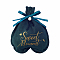 Velvet Jewelry Drawstring Gift Bags, Wedding Favor Candy Bags, with Beads, Dark Green, 17.7x14x0.15cm