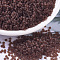 MIYUKI Round Rocailles Beads, Japanese Seed Beads, 11/0, (RR134F) Matte Transparent Dark Topaz, 2x1.3mm, Hole: 0.8mm, about 1111pcs/10g