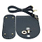 Handmade PU Leather Crochet Shoulder Bag Accessories Kits, Including 1Pc Half Round Sheet, 1Pc Oval Bag Bottom and 1Pc Bag Strap, Black, 600~1250mm
