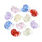 Transparent Acrylic Beads, Conch Shape, Mixed Color, 15x12.5x9mm, Hole: 2.5mm
