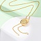 Brass Cowboy Hat Bolo Tie Lariat Necklaces, with Clear Cubic Zirconia, Golden, 28.35 inch(72cm)