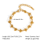 Stainless Steel Knot & Oval Link Chain Bracelets for Unisex, Golden, 7-1/8 inch(18cm)