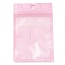 Plastic Packaging Yin-yang Zip Lock Bags, Bowknot Print Top Self Seal Pouches, Rectangle, Pink, 12x8x0.15cm, Unilateral Thickness: 2.5 Mil(0.065mm)