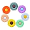 Food Grade Eco-Friendly Silicone Focal Beads, Daisy, Mixed Color, 20x20mm, Hole: 2mm
