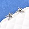 Starfish 316 Stainless Steel Non- Piercing Cartilage Earrings, Clip on Hoop Nose Rings, Antique Silver, 13x13x9.5mm