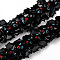 Handmade Lampwork Beads Strands, Bat Shape, Black, 15~16.5x26~28x12~14mm, Hole: 1.2mm