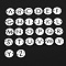 Tarnish Resistant 201 Stainless Steel Links Connectors, Laser Cut, Flat Round with Letter, Stainless Steel Color, 12x12x1mm, Hole: 1.5mm, Total: 26pcs/set.