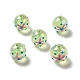 Perles rondes acryliques craquelées transparentes de couleur ab OACR-A013-04D-2