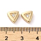 Véritable perle de zircone cubique en laiton plaqué or 18 carat KK-H455-08G-01-3