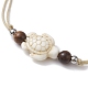 3-teiliges Set mit Armbändern aus natürlichen Muscheln und synthetischen türkisfarbenen geflochtenen Perlen in 3 Stilen BJEW-JB10024-4