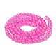 Spray Painted Crackle Glass Beads Strands CCG-Q001-8mm-02-2