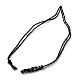 Fabricación de collar de bolsa de macramé de cordón de poliéster encerado trenzado ajustable NJEW-TAC0008-03-2