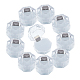 Chgcraft 40pcs cajas de anillo de plástico transparente blanco aretes de cristal cajas de almacenamiento de joyas caja organizadora de exhibición con espuma para almacenar anillos pendientes de joyería OBOX-CA0001-001B-8