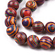 Round Dyed Synthetic Gemstone Beads Strands X-G-R251-02A-3