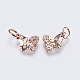 Brass Micro Pave Cubic Zirconia Charms RB-I077-08RG-RS-2