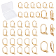 Creatcabin 60 pièces 3 styles de boucles d'oreilles à levier en laiton KK-CN0001-41-1