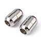 Smooth 304 Stainless Steel Magnetic Clasps with Glue-in Ends STAS-H048-1-2