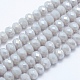 Electroplate Opaque Solid Color Crystal Glass Rondelle Beads Strands EGLA-F046A-08AB-2