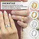 Unicraftale 16 pz 4 stili 201 anello da dito in acciaio inossidabile con linea scanalata per donna RJEW-UN0002-48-5