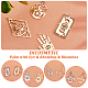 DICOSMETIC 16Pcs 4 Styles Witch Magic Charms Lucky Eye Charm Hamsa Hand Charm Evil Eye Charm Palm/Bottle/Rectangle Snake Charms Stainless Steel Charm for DIY Jewelry Craft Making STAS-DC0010-09-4