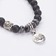Bracelets de perles de pierres précieuses naturelles et synthétiques BJEW-JB03558-01-2