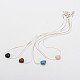 Collane alla moda con perline miste di pietre naturali e sintetiche NJEW-JN00976-1