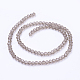 Brins de perles de verre rondes à facettes (32 facettes) X-EGLA-J042-4mm-09-3