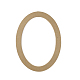 松の装飾的な額縁  裸のフレーム  オーバル  淡い茶色  39.85x29.75x1.5cm  内径：33のCM AJEW-WH0029-91B-1