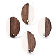 Fornituras de aretes de resina opaca y madera de nogal MAK-N032-004A-B03-1