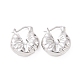 Brass Thick Hoop Earrings for Women EJEW-F303-11P-1