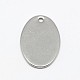 201 Stainless Steel Stamping Blank Flat Oval Pendants STAS-M037-06-1