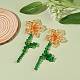 Aretes colgantes flor de la vida de cristal austriaco de imitación EJEW-TA00029-02-2
