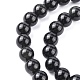 Obsidienne naturelle perles brins G-R173-8mm-02-2