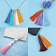 NBEADS 28 Pcs Mixed Colors Mini Tassels with Loop Handmade Silky Tassels Soft Tassel for DIY Craft Projects Decoration FIND-PH0015-09-B-4
